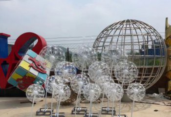 丽水中领雕塑 | 艺术级不锈钢蒲公英雕塑