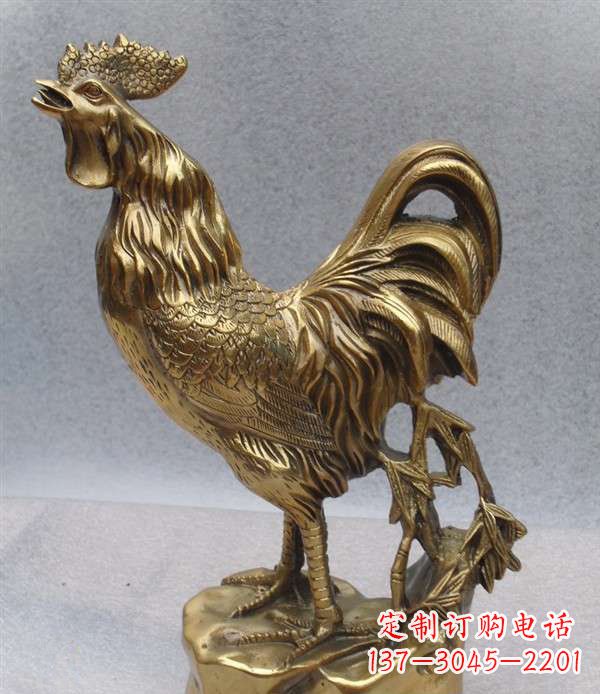 丽水经典公鸡铜雕