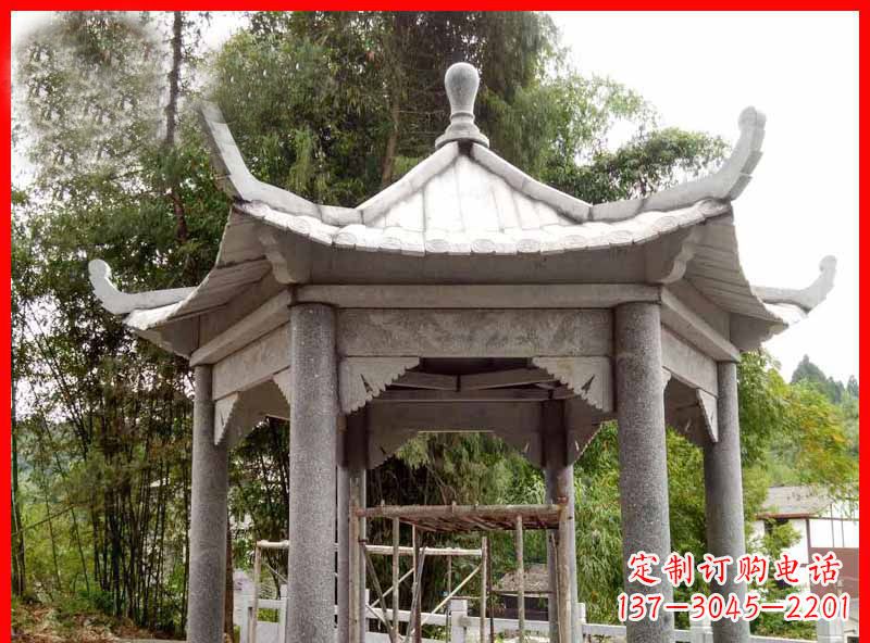 丽水复古公园石凉亭雕塑