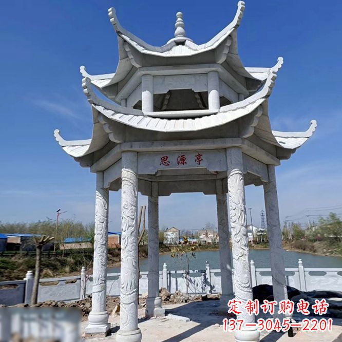 丽水公园大理石凉亭