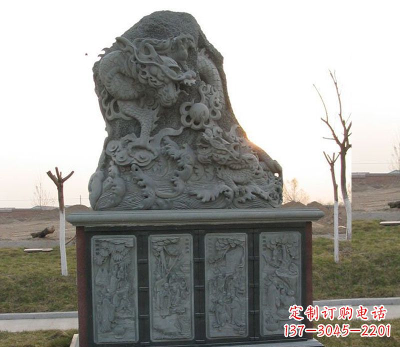 丽水精美的大理石龙雕塑