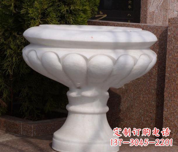 丽水中领雕塑——汉白玉花盆石雕