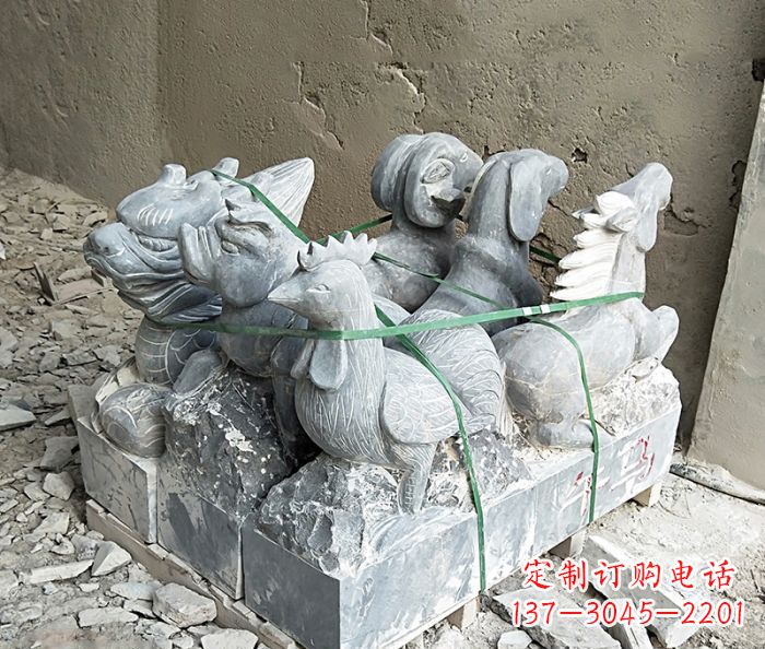 丽水大理石12生肖石雕