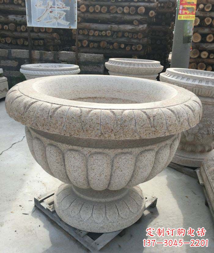 丽水高质量大理石花盆石雕