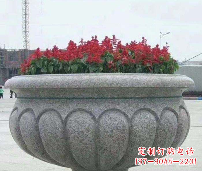 丽水精美大理石花盆雕塑