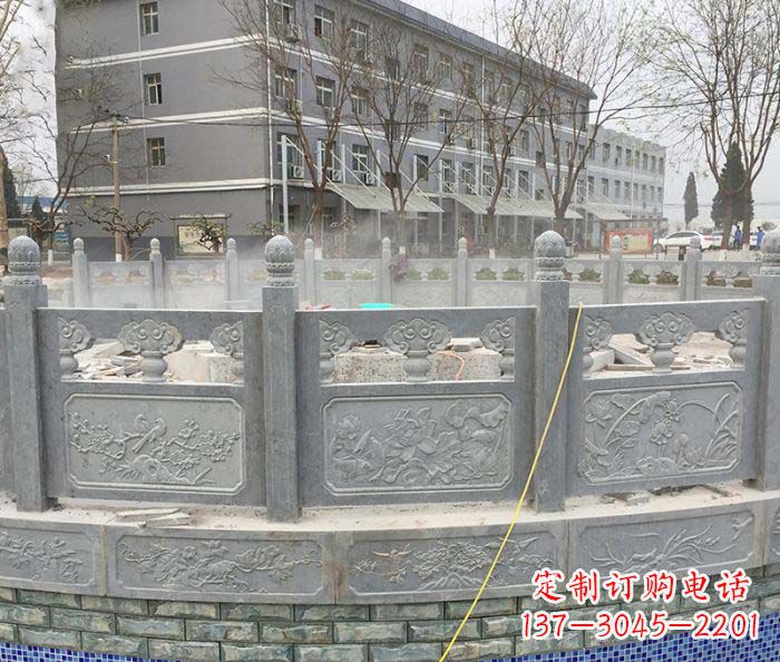 丽水公园景观大理石栏板雕塑