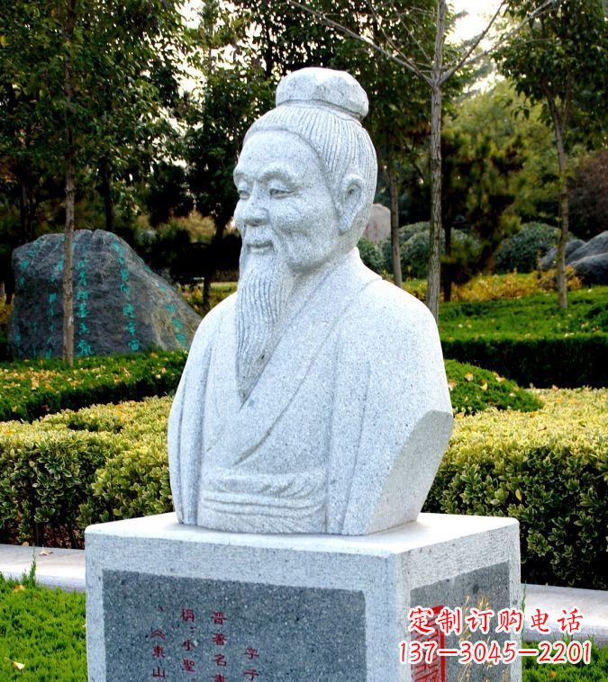 丽水以历史名人头像捕捉历史文脉——由中领雕塑定制的王献之石雕头像