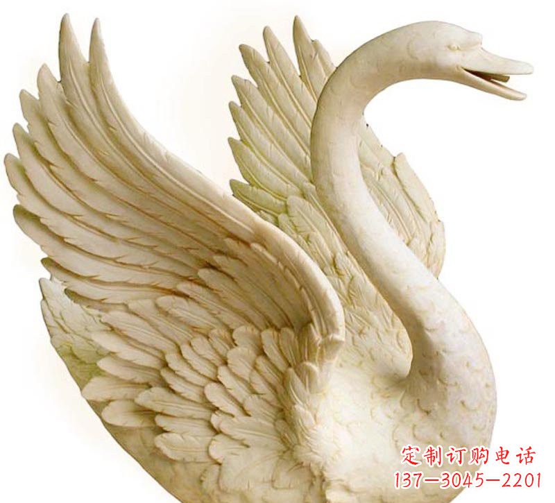 丽水经典设计,灵动优雅,真实天鹅石雕塑