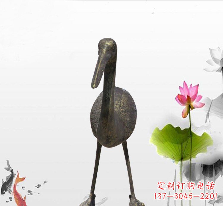 丽水高品质铜制仙鹤雕塑