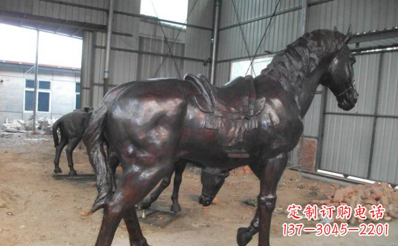 丽水公园铜马动物铜雕