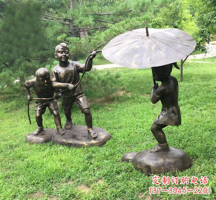 丽水趣味活动儿童铜雕
