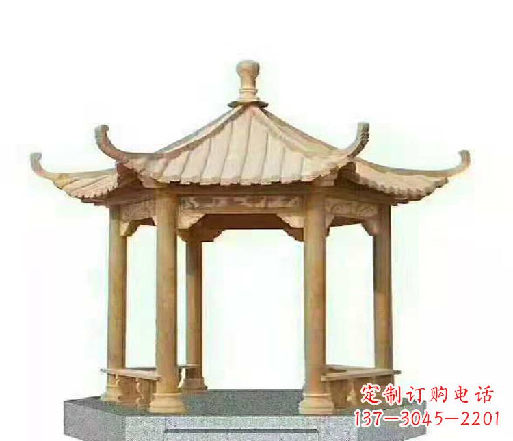 丽水晚霞凉亭石雕