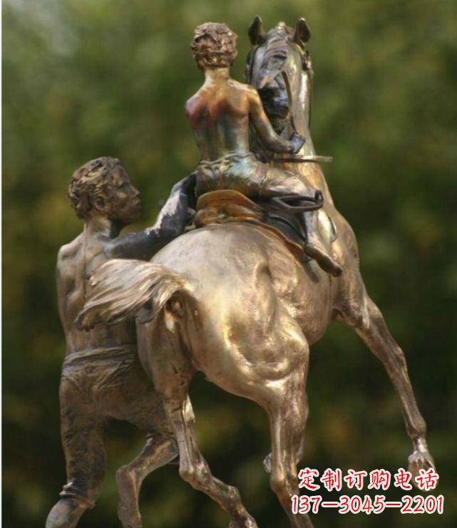 丽水浪漫无限,精致骑马铜雕
