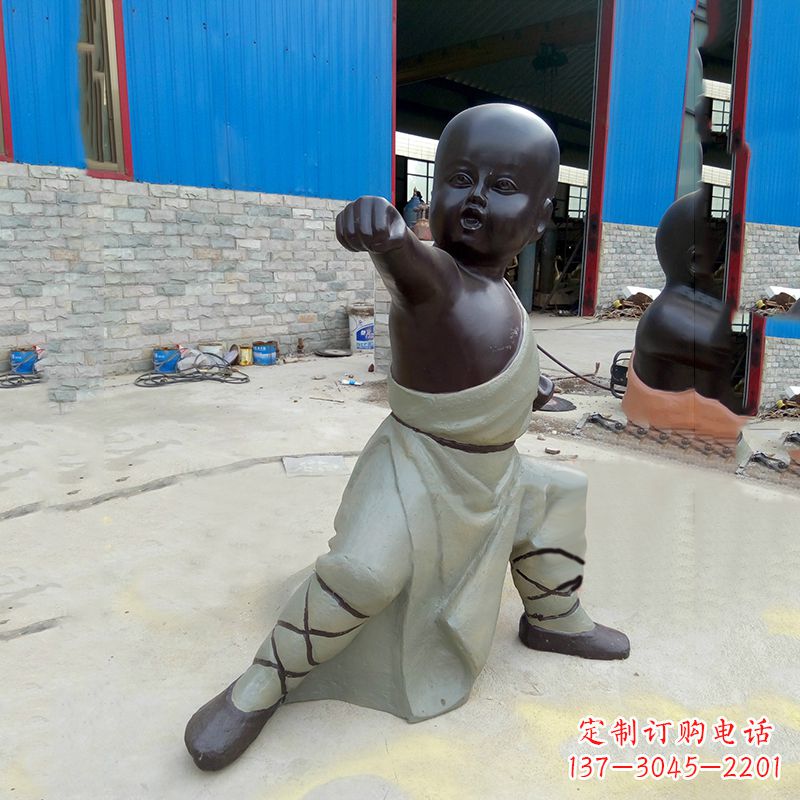 丽水精致和尚铜雕塑