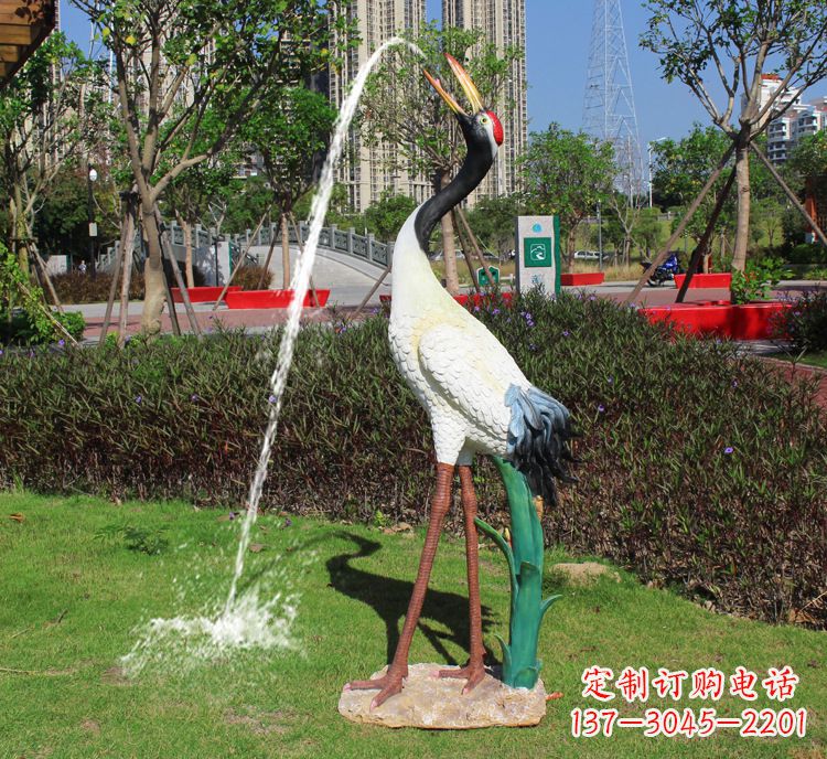 丽水精美雕塑仿真仙鹤动物雕塑