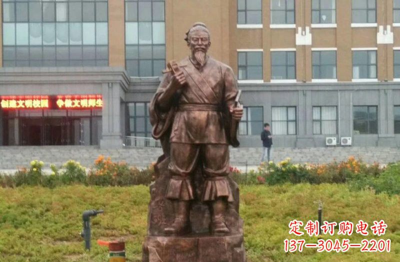 丽水传承古代名人铜雕——鲁班雕像