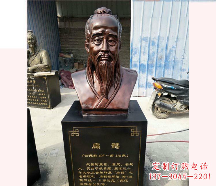 丽水铸造古代名医扁鹊胸像，展现生命的传承之美