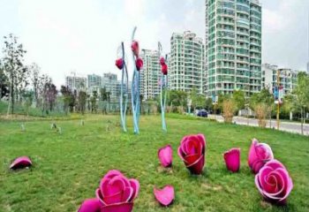 丽水中领雕塑不锈钢玫瑰雕塑