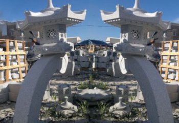 丽水精美大理石镂空石灯雕塑