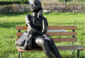 丽水人物座椅雕塑——少女望远