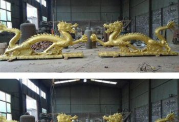 丽水古典传统双龙戏珠铜雕塑