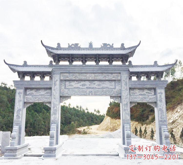 丽水中领雕塑精美牌坊雕塑