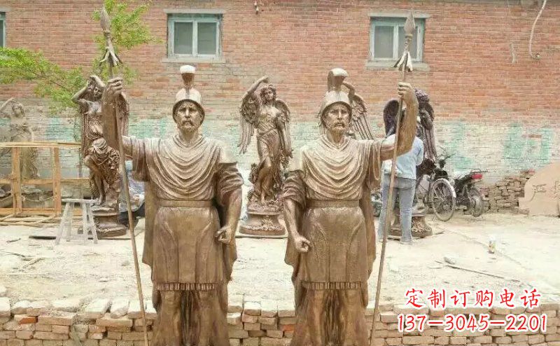 丽水古罗马风情,精致雕刻的“战士雕塑”