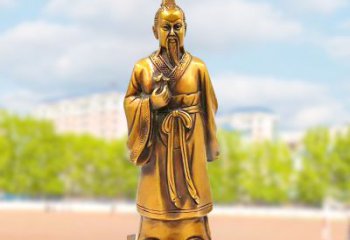 丽水古代神医纯铜扁鹊雕像