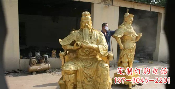 丽水关帝武财神铜雕，瑰丽艺术之美