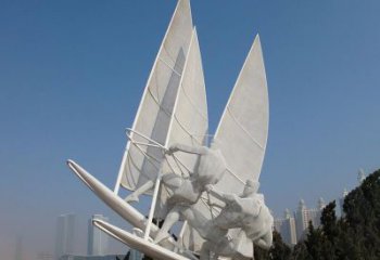 丽水不锈钢帆船比赛运动雕塑