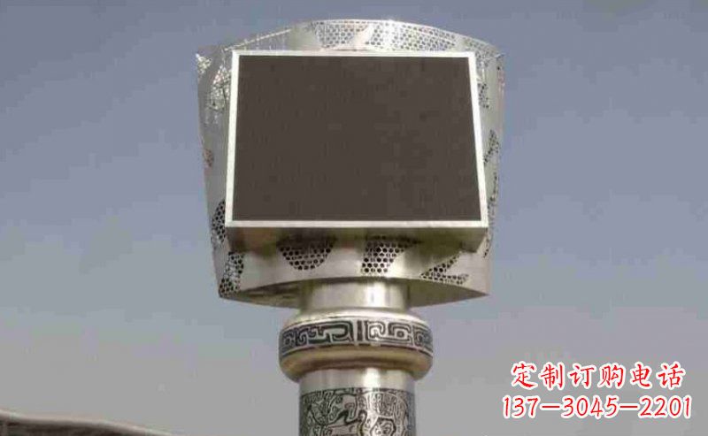 丽水广场火炬不锈钢雕塑_2