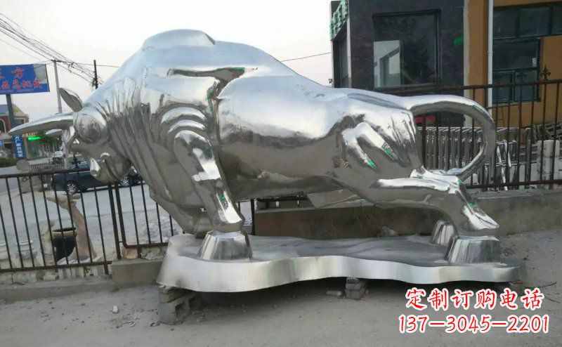 丽水独特的拓荒牛不锈钢雕塑