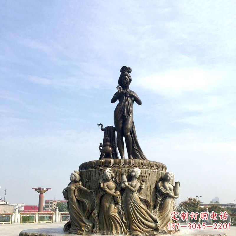 丽水贵妃出浴景观雕塑-城市园林历史人物中国古代四大美女大象