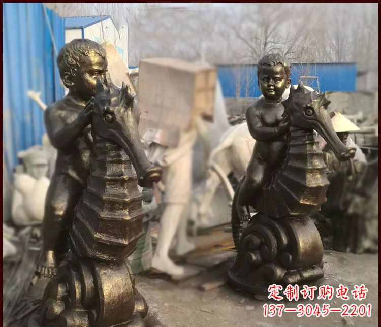 丽水海马公园铜马雕塑-专业定制,艺术精致