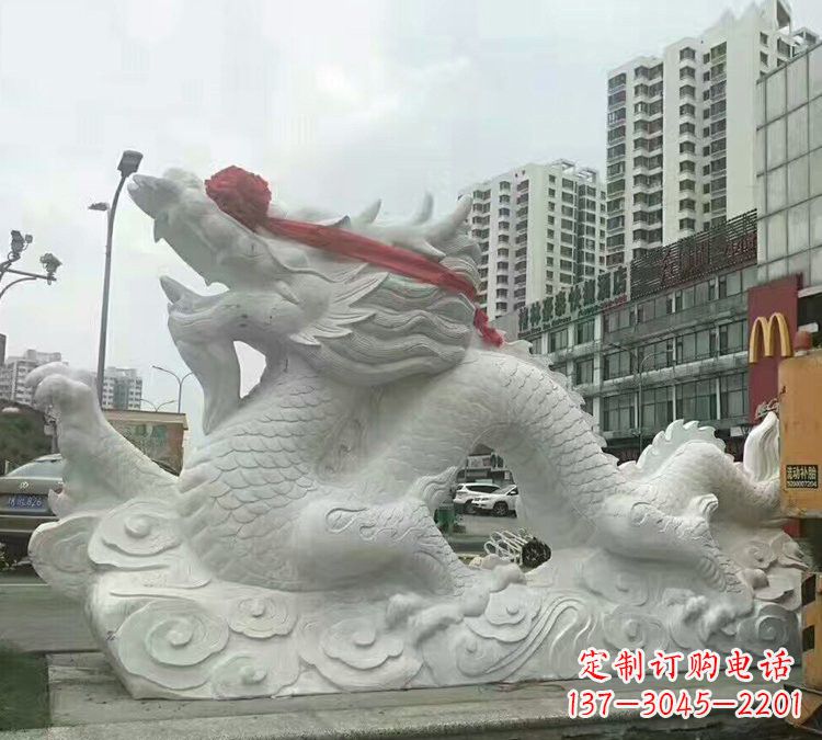 丽水汉白玉神龙雕塑,精致而又具有历史感