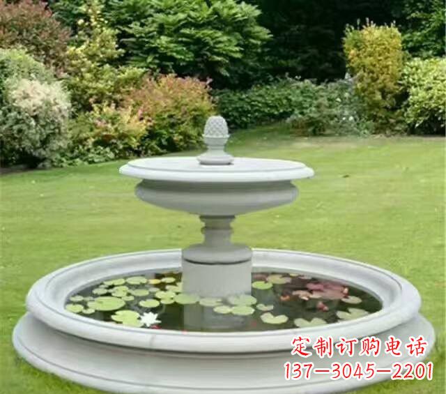 丽水紫罗兰汉白玉喷泉雕塑