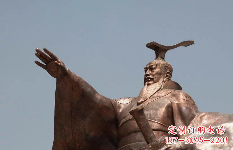 丽水汉武帝铜雕，象征古代权力的神圣艺术