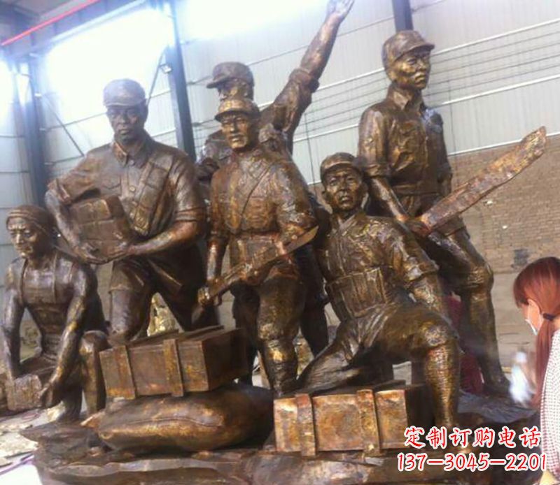 丽水红军打仗铜雕