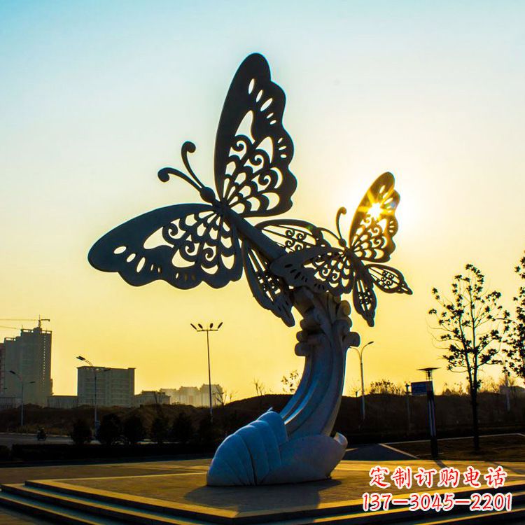 丽水铸造不锈钢蝴蝶雕塑