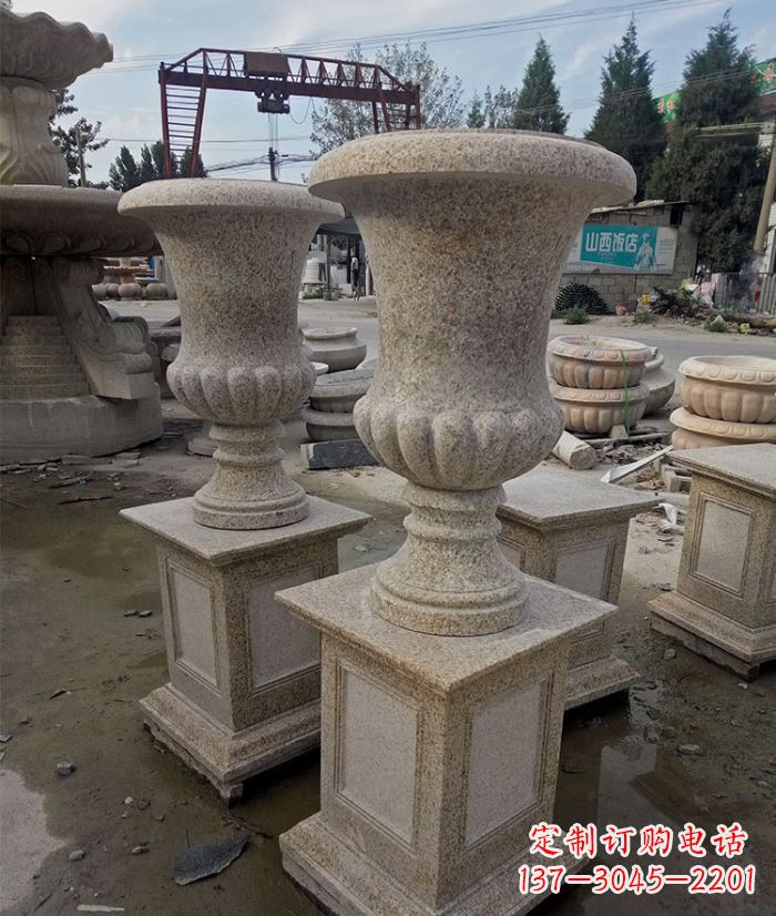 丽水花岗岩欧式花钵小区石雕花盆