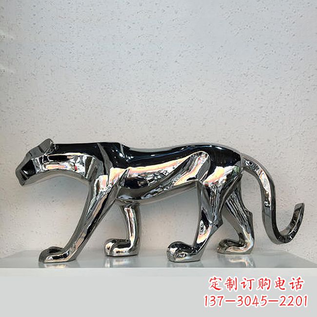 丽水杰出的不锈钢金钱豹雕塑