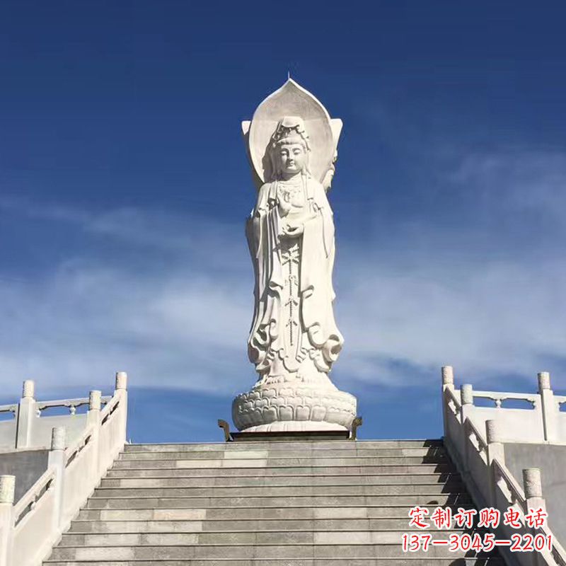 丽水专业定制三面观音石雕景观雕塑