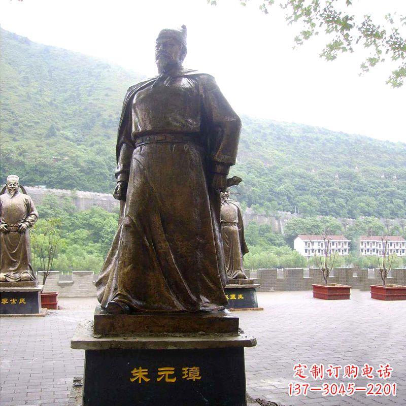 丽水传承古代荣耀，朱元璋帝王铜雕塑像