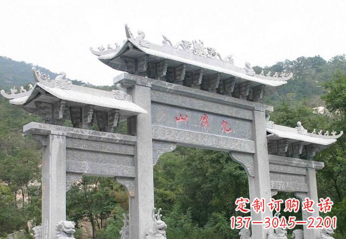 丽水三门仿古牌坊石雕,精美绝伦