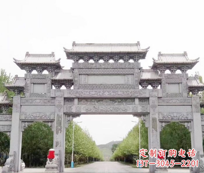 丽水三门石雕牌坊,独具特色的地标雕塑
