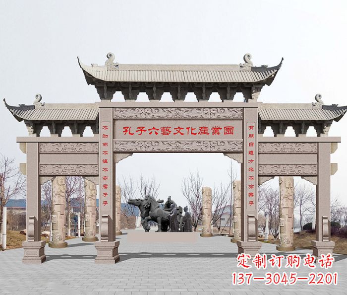 丽水景区三门石雕牌坊-高质美观可靠的雕塑装置