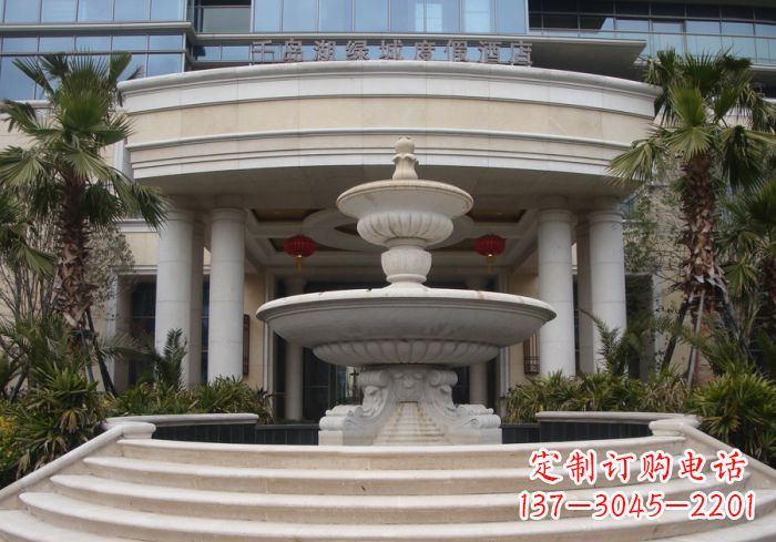 丽水酒店大型喷泉石雕,精致雕塑、灵动流动