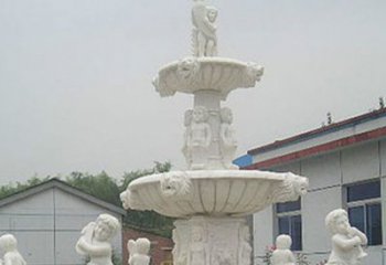丽水汉白玉天使大型喷泉石雕