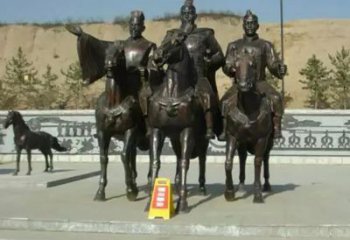丽水中领雕塑：骑马广场铜雕作品