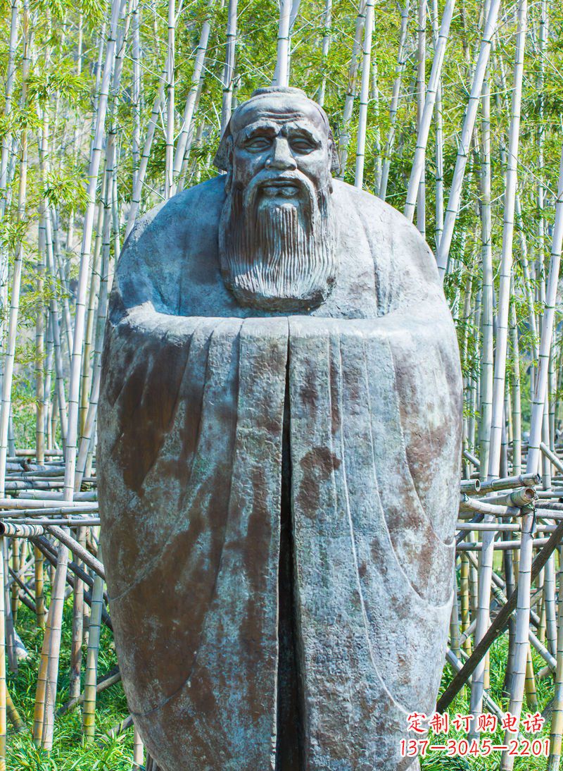 丽水青铜孔子人像雕塑,真实还原历史智慧精神